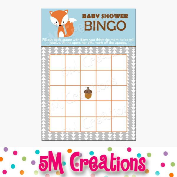 Fox Baby Shower Printable Decorations - Woodland Animal Baby Shower - Instant Download - Image 3
