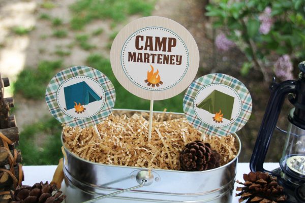 Camping Birthday Party Printable Decorations - Editable Instant Download - Image 5