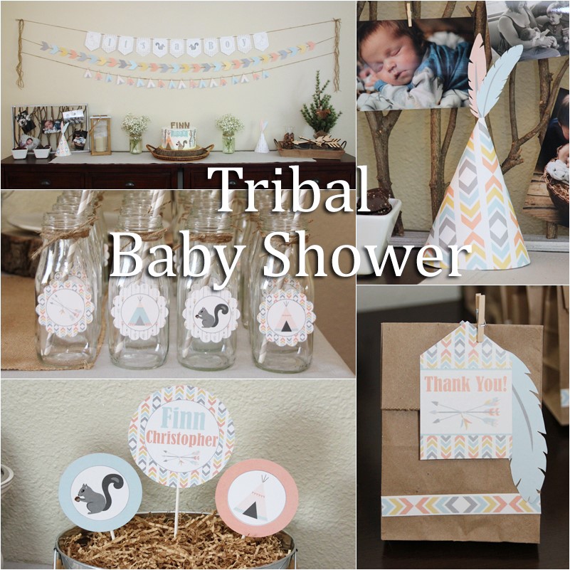 Free Tribal Deer Printable Baby Shower Package - Games, Keepsakes