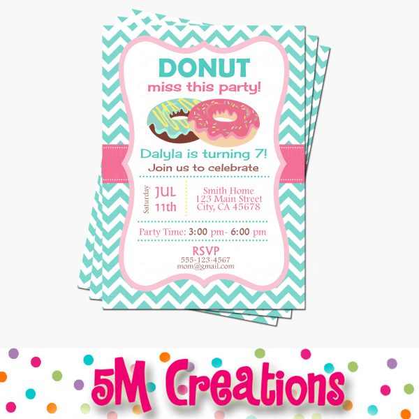 Donut Shop Birthday Party Printable Decorations - Instant Download - Image 2