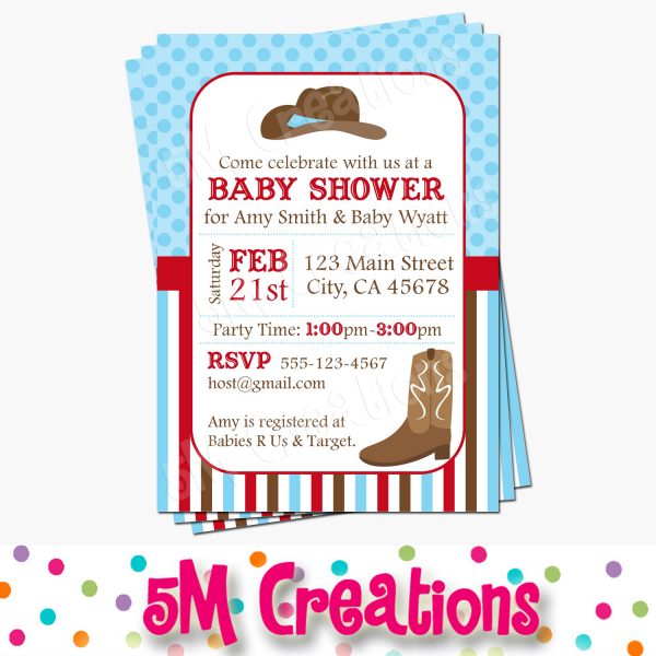 Cowboy Baby Shower Printable Decorations - Western Party - Instant Download - Image 2