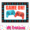 Video Game Birthday Party Backdrop - Large Sign Printable Poster