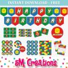 FREE Lego Inspired Party Printable Decorations - Instant Download