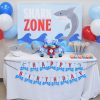 Shark Birthday Party Printable Decorations - Editable Instant Download - Image 5