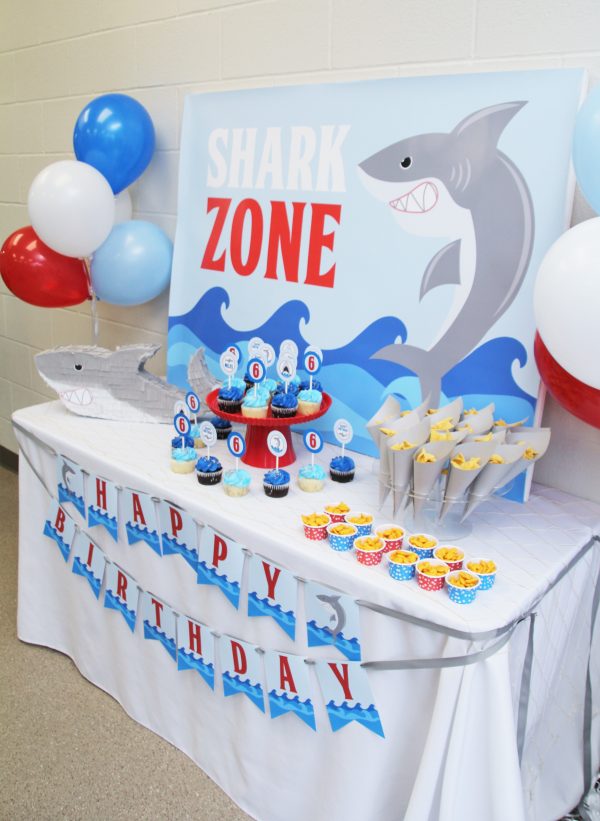 Shark Birthday Party Printable Decorations - Editable Instant Download - Image 14