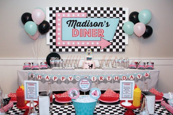50s Diner Birthday Party Printable Decorations - Editable Instant Download - Image 8