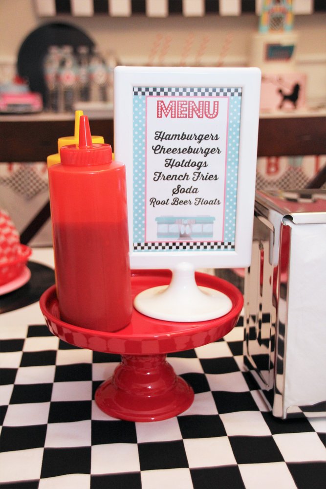 50s Diner Birthday Party Printable Decorations – Editable Instant ...