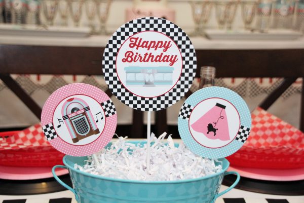 50s Diner Birthday Party Printable Decorations - Editable Instant Download - Image 10