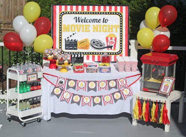 Movie Night Party Printable Decorations - Editable Instant Download - Image 4