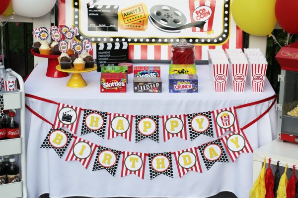 Movie Night Party Printable Decorations - Editable Instant Download - Image 7