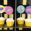 FREE Girl Superhero LOGO Birthday Party Printable Decorations - Instant Download - Image 3