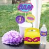 FREE Girl Superhero LOGO Birthday Party Printable Decorations - Instant Download - Image 4
