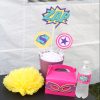 FREE Girl Superhero LOGO Birthday Party Printable Decorations - Instant Download - Image 5