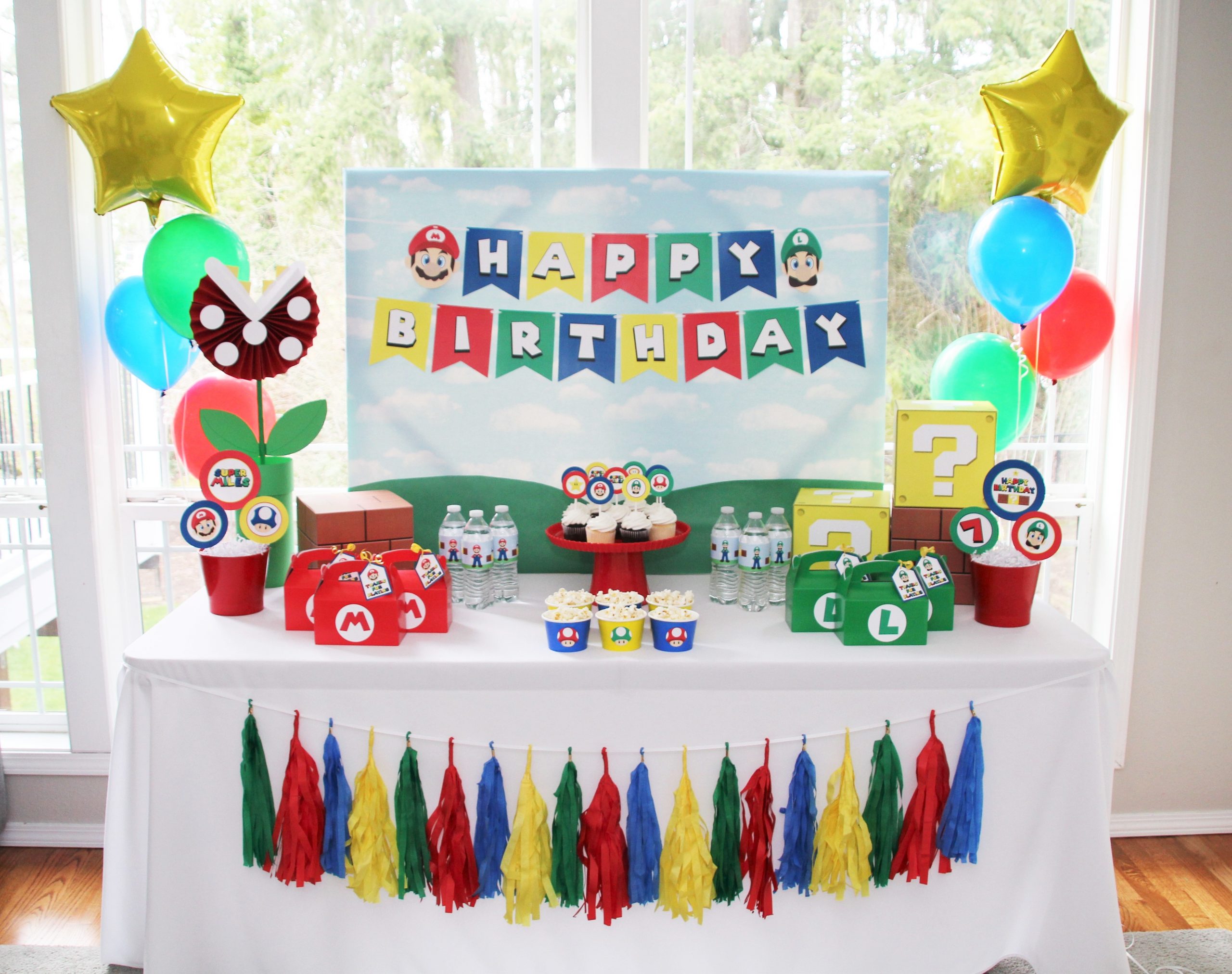 super mario birthday banner